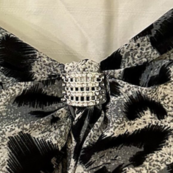 Blue-grey Leopard Print Dress - Picture 4 of 5